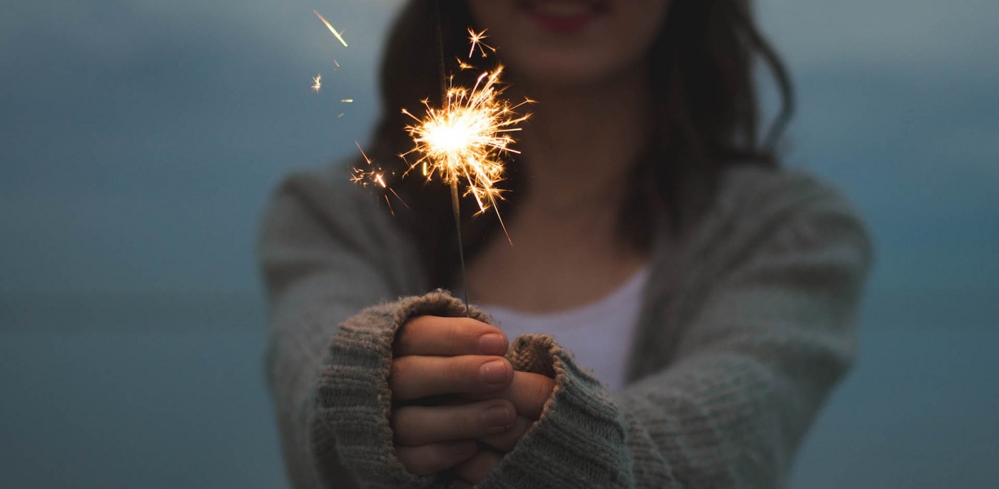 Girl with sparkler